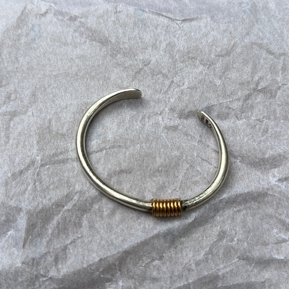 Vintage Sterling Silver with 12k Gold Fill Bangle